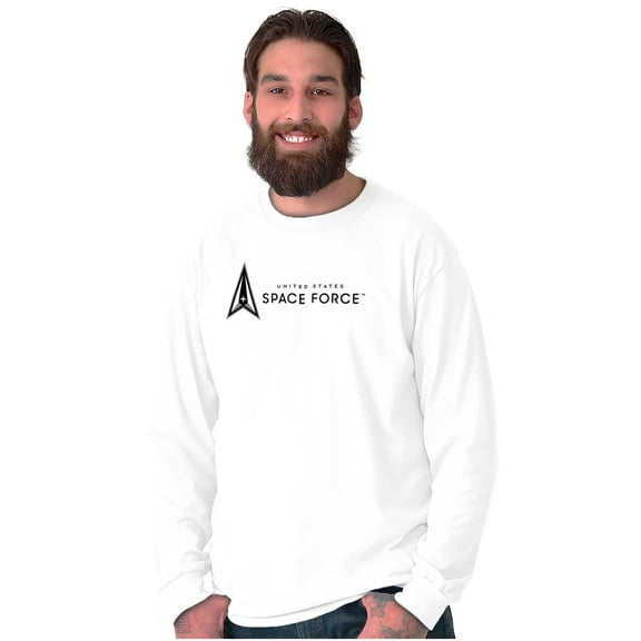 US Military USSF Space Force Logo Long Sleeve TShirt Men Women Brisco Brands S