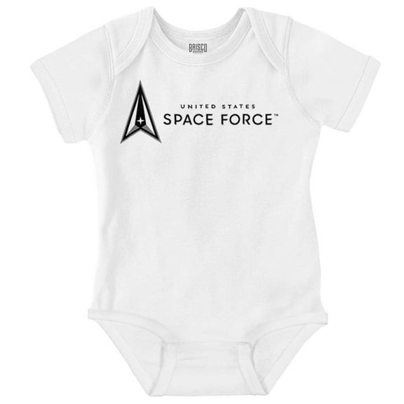 US Military USSF Space Force Logo Romper Boys or Girls Infant Baby Brisco Brands 18M