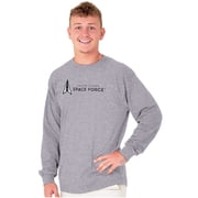 US Military USSF Space Force Logo Unisex Plus Size Long Sleeve Tee Shirt Brisco Brands 3X