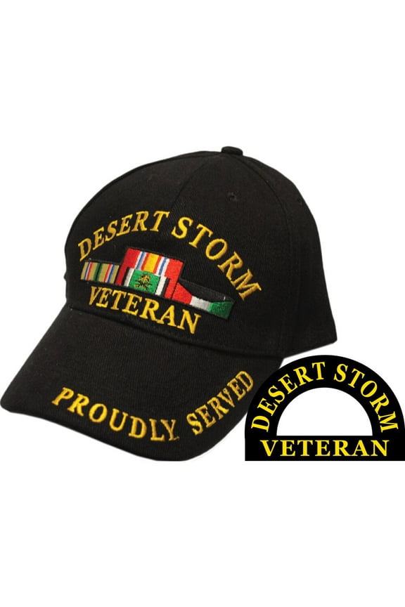 US Military Veteran Proudly Served Desert Storm Baseball Cap Official Licensed