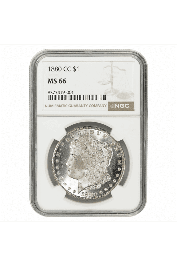 US Mint 1880-CC Morgan Silver Dollar Coin $1 NGC MS 66