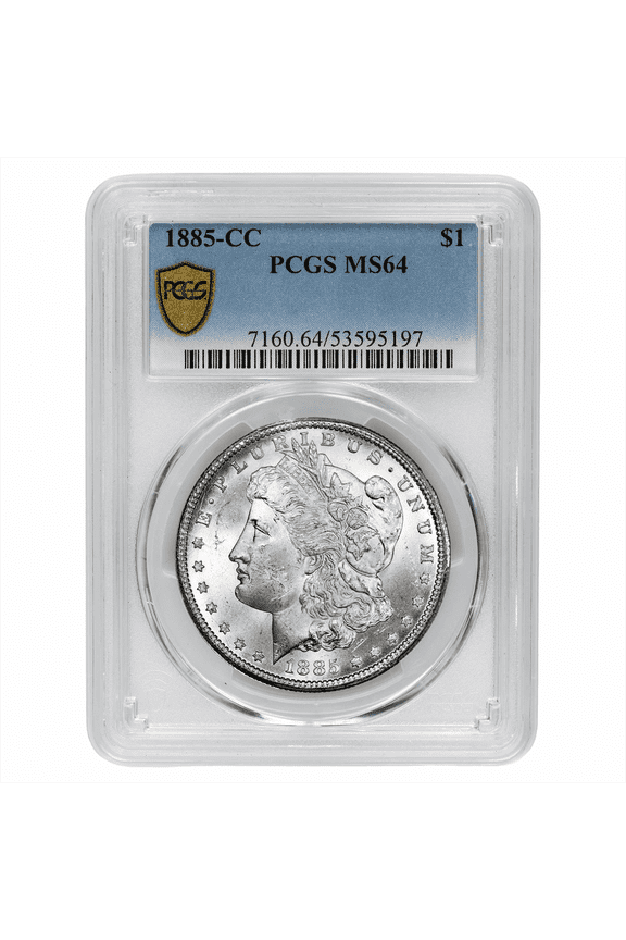 US Mint 1885-CC Morgan Silver Dollar Coin $1 PCGS MS 64