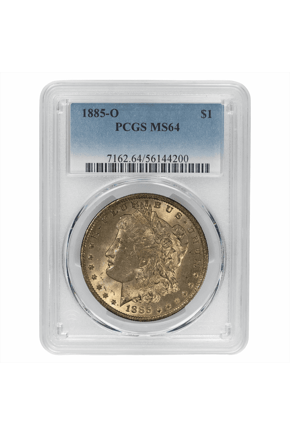 US Mint 1885-O Morgan Silver Dollar Coin $1 PCGS MS 64