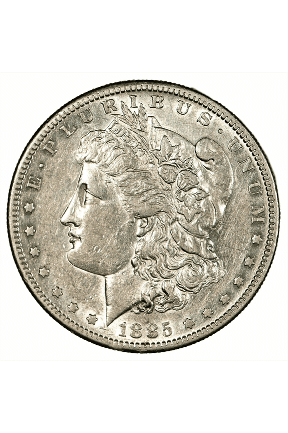 US Mint 1885S Morgan Silver Dollar Coin $1 Raw