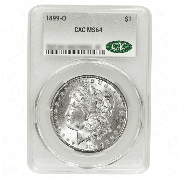 US Mint 1899-O Morgan Silver Dollar Coin $1 CACG MS 64