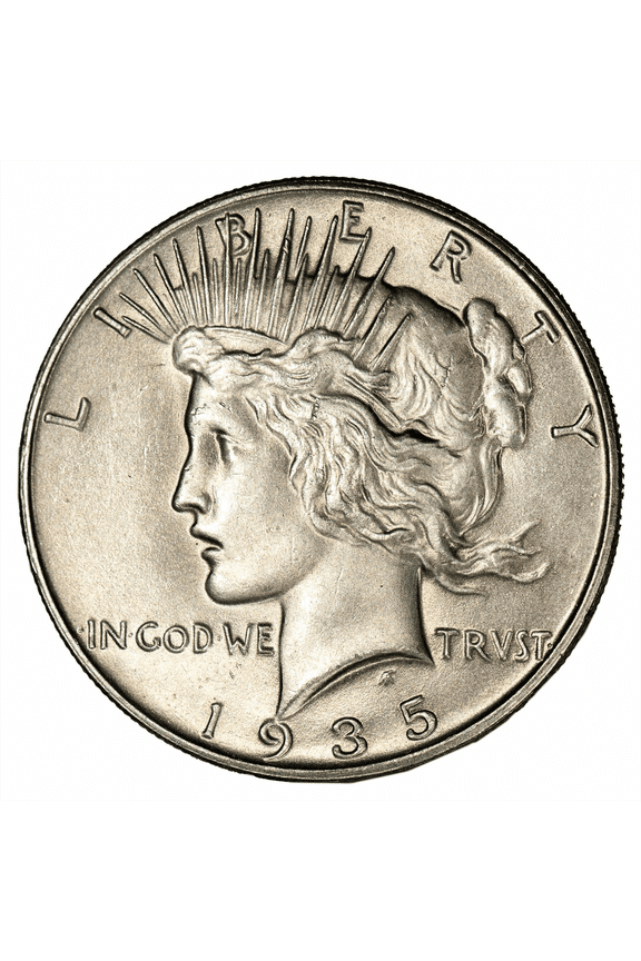 US Mint 1935 Silver Peace Dollar Coin $1 Raw
