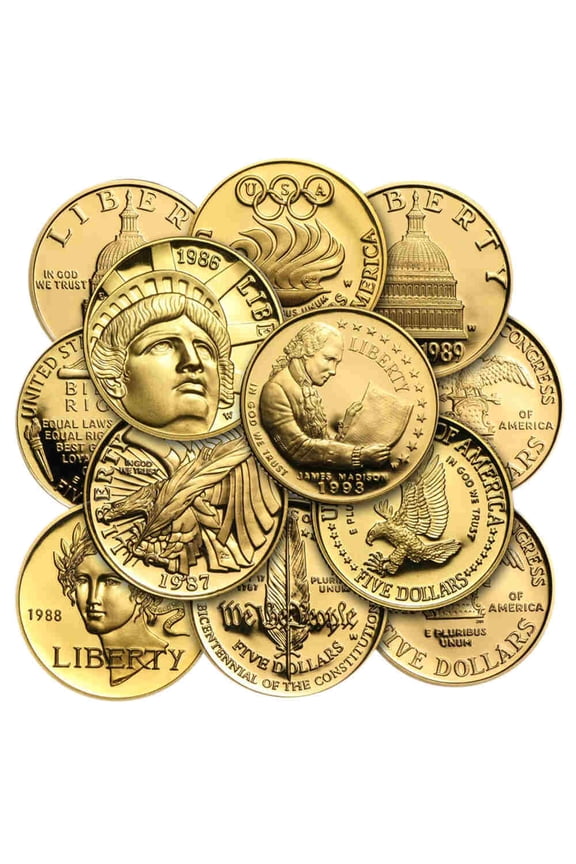 Gold $5 Commemorative Coins BU/Proof (Random Year)