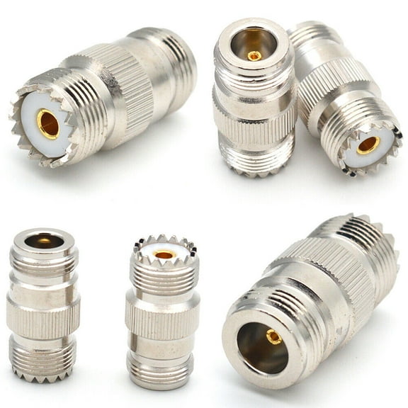 US N-Type Female Jack to SO-239 UHF Female Jack RF Adapter Barrel Connector