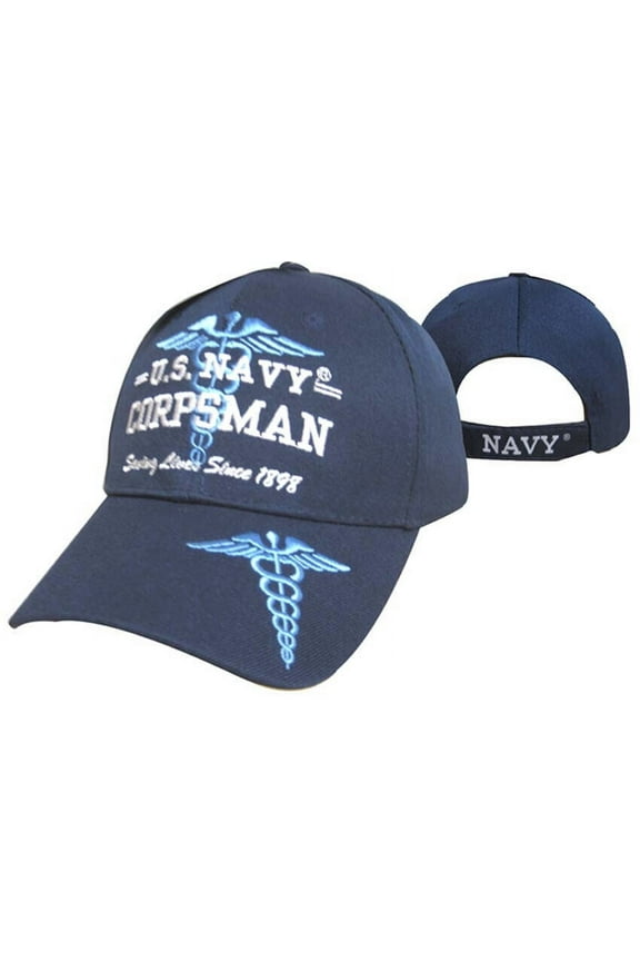 US NAVY CORPSMAN SINCE 1898 CAP HAT BLUE (LICENSED)