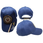 US NAVY Military Logo Baseball Hat Navy Blue OFFICIALLY LICENSED BY THE US NAVY