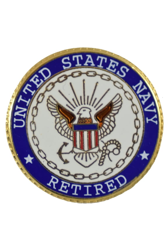 US NAVY RETIRED HAT PIN