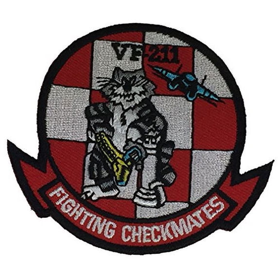 US NAVY VF-211 FIGHTING CHECKMATES SQUADRON PATCH - Color - Veteran Owned Business