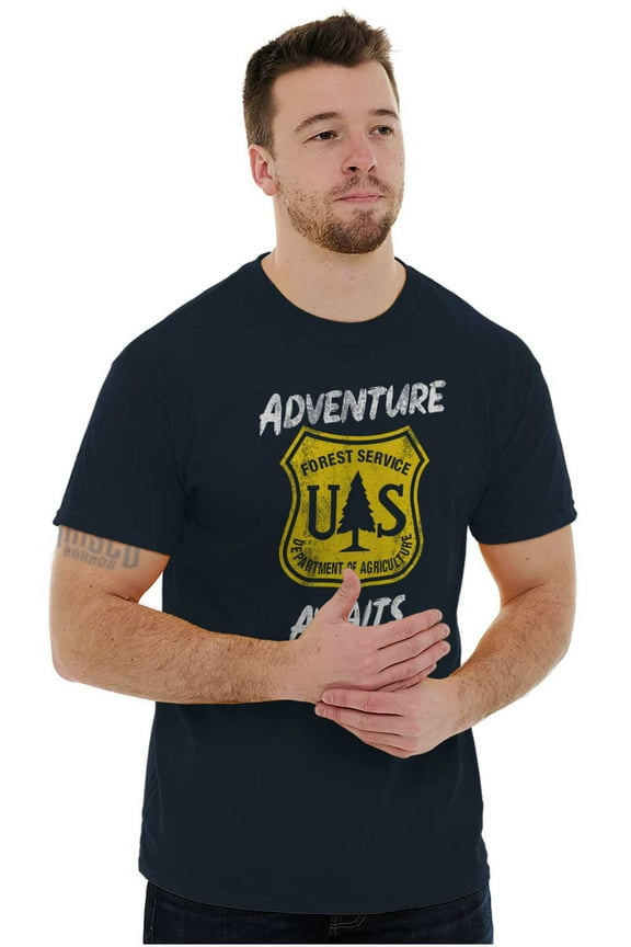 US National Forest Service Adventure Men's Graphic T Shirt Tees Brisco Brands S