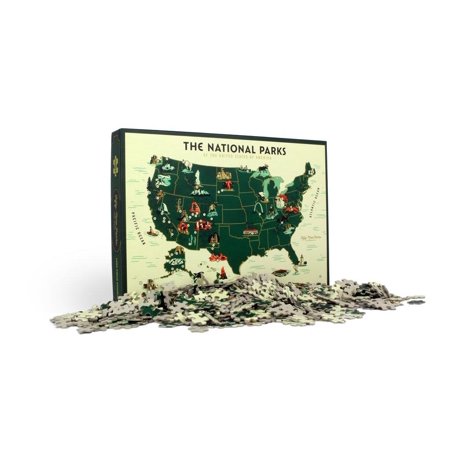 US National Parks Map 1000 Pc Puzzle