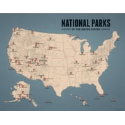 US National Parks Map 11x14 Print