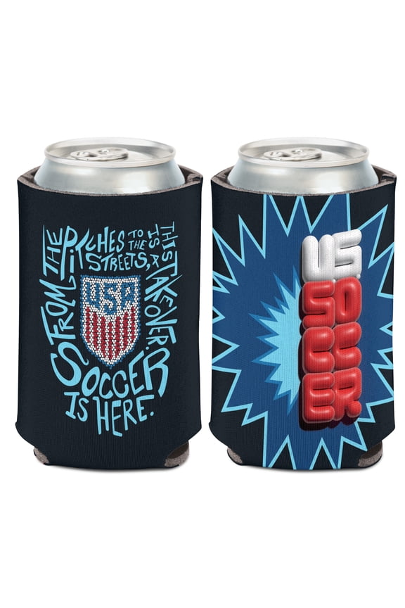 United States Men's National Soccer Team Style Logo 12oz Can Cooler, Collapsible