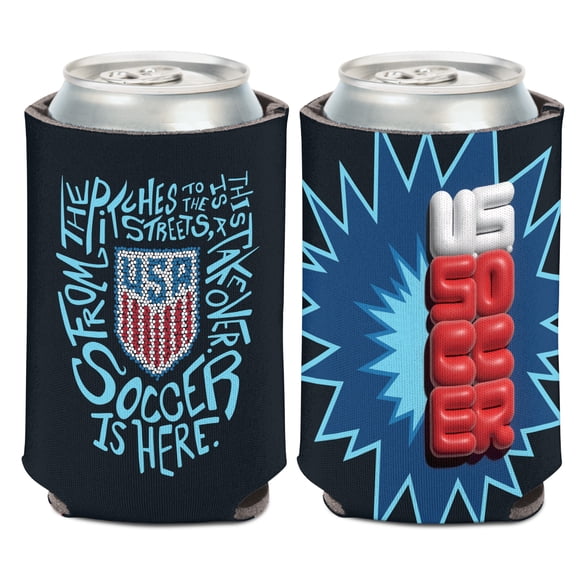 United States Men's National Soccer Team Style Logo 12oz Can Cooler, Collapsible