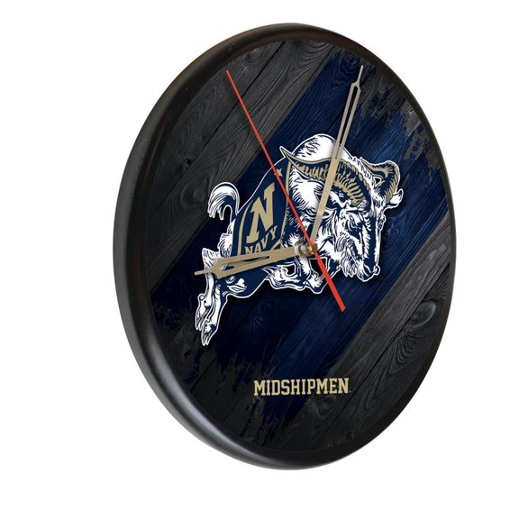 US Naval Academy 13" Solid Wood Clock