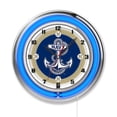 thumbnail image 1 of US Naval Academy 19" Double Neon Wall Clock, 1 of 5