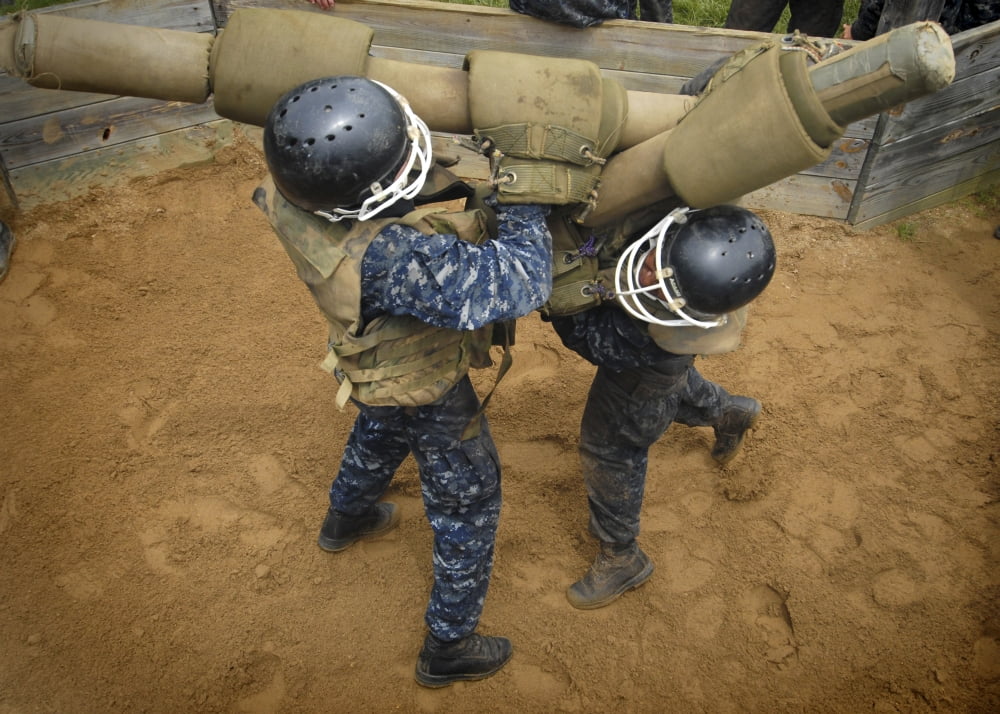 US Naval Academy plebes compete in the pugil-stick event during Sea Trials Canvas Art - Stocktrek Images (34 x 24)