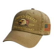 US Navy 250th Anniversary Hat,250 Anniversary USA Hat, Adjustable U.S. 250th Anniversary Tribute Hat, Patriotic Baseball Cap for Men Women