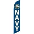 thumbnail image 1 of US Navy Advertising Feather Banner Swooper Flag Sign with Flag Pole Kit and Ground Stake, 1 of 5