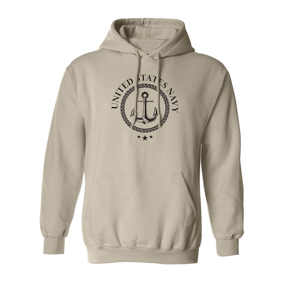 US Navy Anchor Crest Adult Hooded Sweatshirt