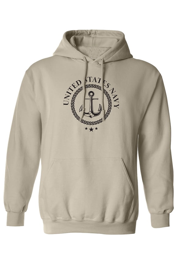 US Navy Anchor Crest Adult Hooded Sweatshirt