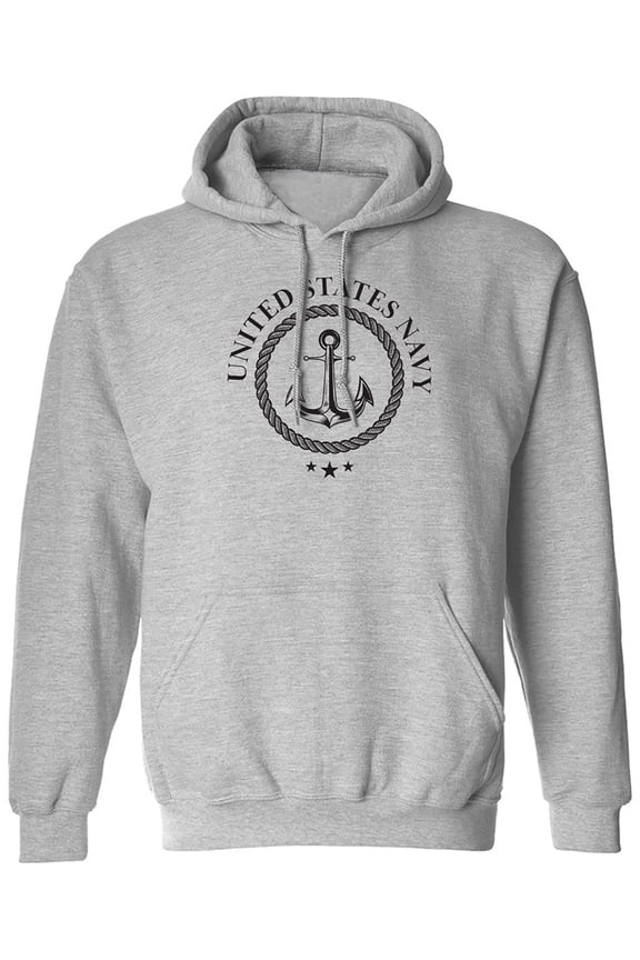 US Navy Anchor Crest Adult Hooded Sweatshirt