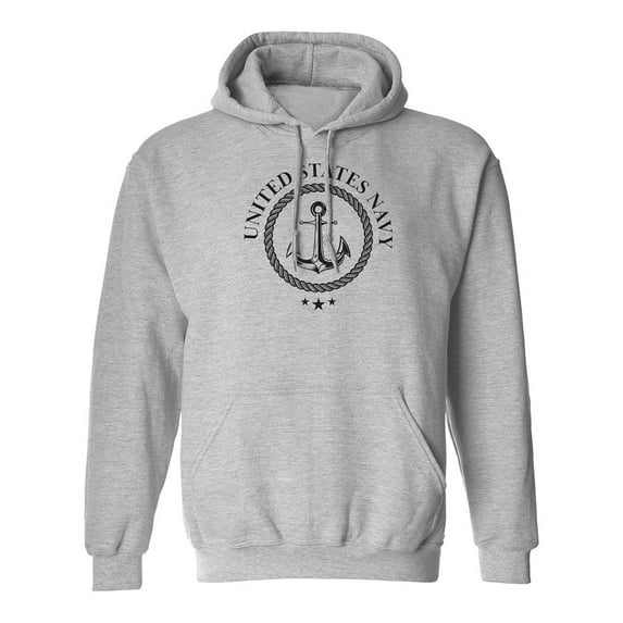 US Navy Anchor Crest Adult Hooded Sweatshirt