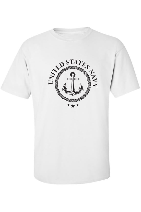 US Navy Anchor Crest Adult Short Sleeve T-shirt