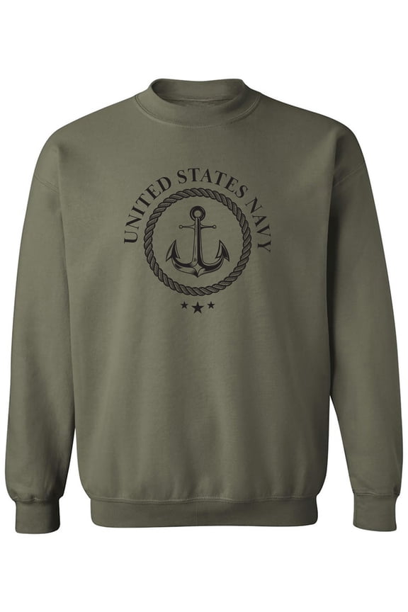 US Navy Anchor Crest Crewneck Sweatshirt