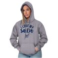 thumbnail image 1 of US Navy Anchor Logo I Love My Sailor Hoodie Sweatshirt Women Brisco Brands S, 1 of 6