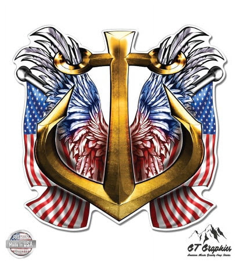 US Navy Anchor Military Pride American Flag Veteran I Served - 5