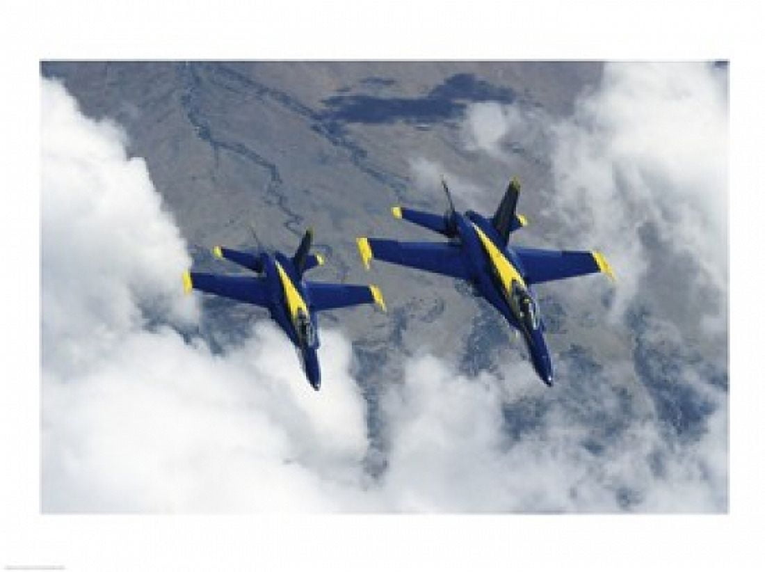 US Navy Blue Angels F-18 Hornets Canvas Art - (24 x 18)