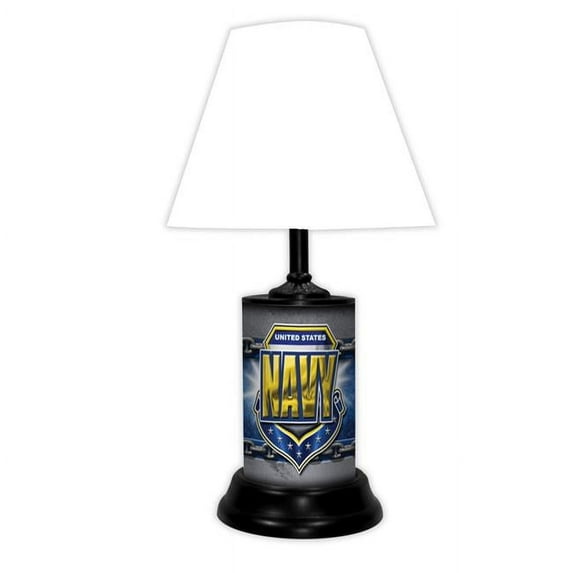 US Navy Chain Table Lamp with Blue & Grey - White