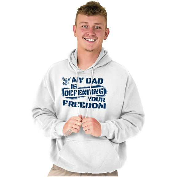 US Navy Dad Defending Freedom Father Hoodie Sweatshirt Women Men Brisco Brands X