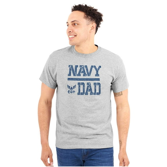 US Navy Dad Military Anchor Logo Men Big & Tall Graphic Tee Brisco Brands 3X