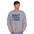 thumbnail image 1 of US Navy Dad Military Anchor Logo Men Big & Tall Sweatshirt Brisco Brands 2X, 1 of 5