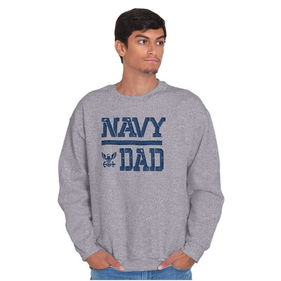 US Navy Dad Military Anchor Logo Men Big & Tall Sweatshirt Brisco Brands 5X