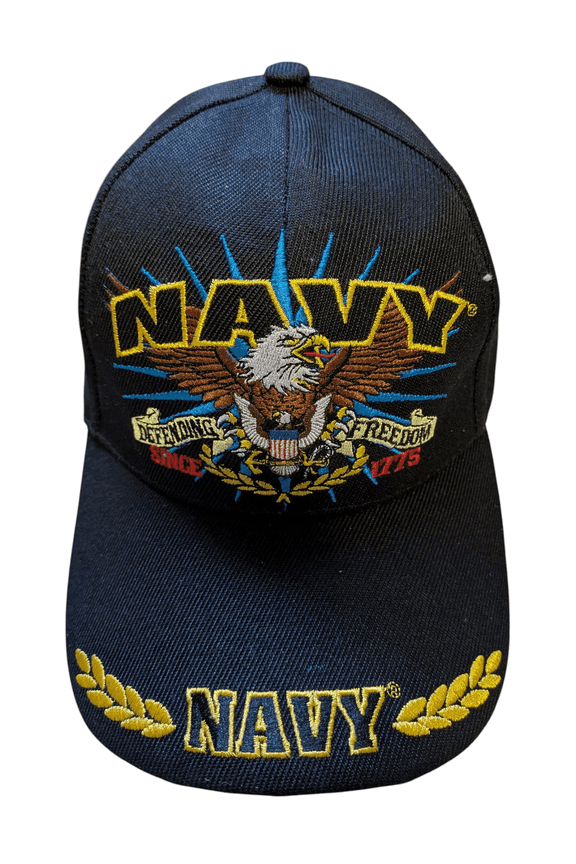 US Navy Defending Freedom Since 1775 Black Baseball Cap
