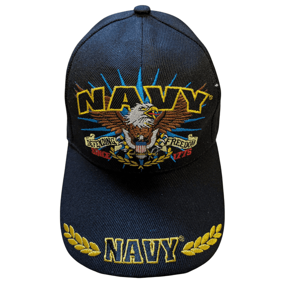 US Navy Defending Freedom Since 1775 Black Baseball Cap