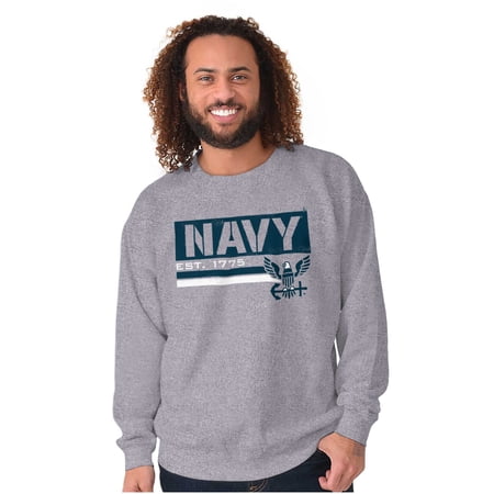 US Navy Eagle Anchor Logo Est 1775 Unisex Plus Size Sweatshirt Brisco Brands 2X