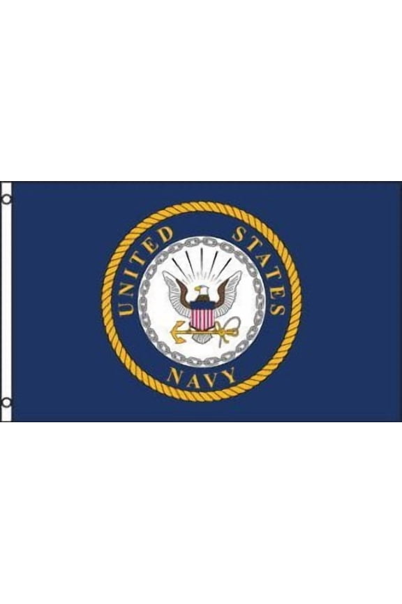 US Navy Emblem Flag 3x5 ft 100D Polyester 2 Grommets 150x90 cm