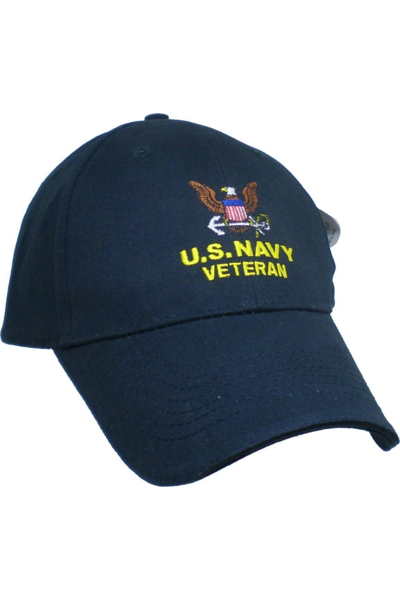 US Navy Embroidered Military Cap - Navy Veteran OSFM