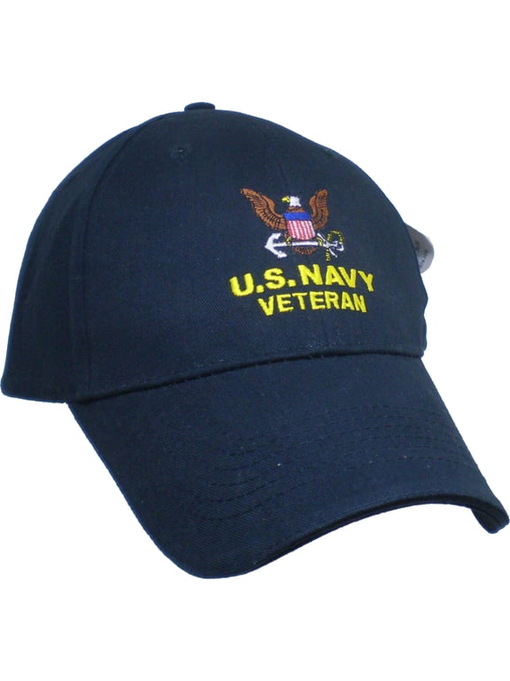 US Navy Embroidered Military Cap - Navy Veteran OSFM