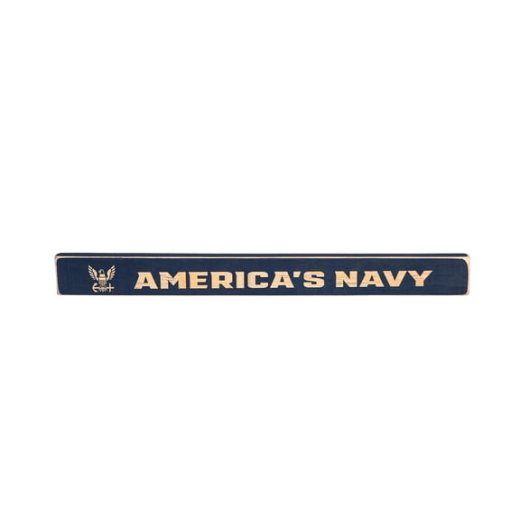 US Navy Engraved Wood Sign, 1.5" x 18"