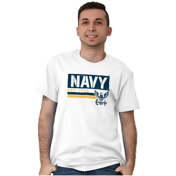 US Navy Est 1775 Eagle Anchor Symbol Men's Graphic T Shirt Tees Brisco Brands L