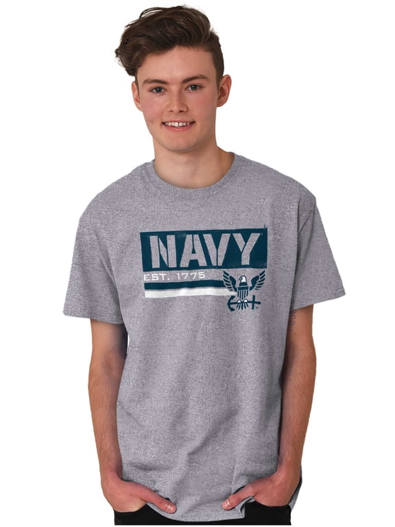 US Navy Est 1775 Eagle Anchor Symbol Men's Graphic T Shirt Tees Brisco Brands S