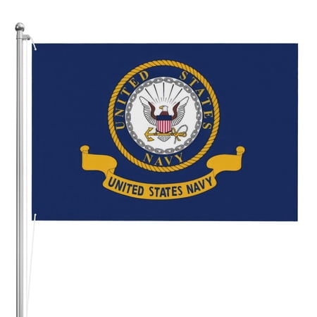 US Navy Flag 3x2 FT Outdoor Single Sided US American Navy Flags USA Army Military Flags Navy Naval Military Flags United State Navy Flags Banner with 2 Brass Grommets US Navy Decor Outside Indoor
